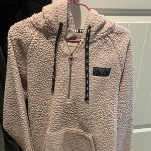 PINK pink Sherpa with hoodie
